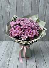 Букет цветов из:  Хризантемы в Красный