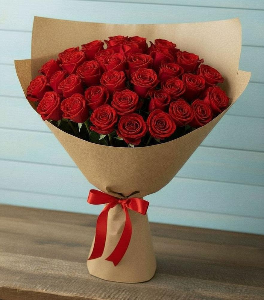 Букет Красные розы Милано в Красный