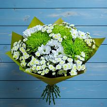 Букет цветов из:  Хризантемы в Красный