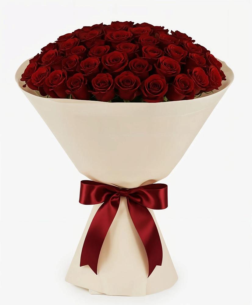 Букет 101 Бордовая роза Блэк Бакарра в Красный